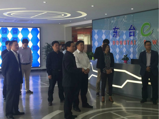 江苏省商务厅电商处邢冲处长来我镇电商园视察指导